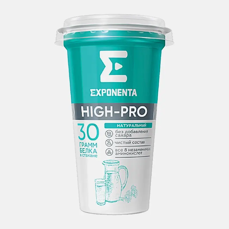 Напиток кисломолочный High-Pro натуральный высокобелковый Exponenta 0% 250г