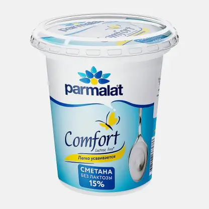 Сметана безлактозная Parmalat 15% 300г