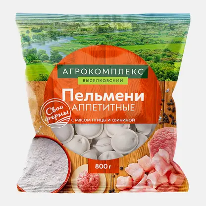 Пельмени Аппетитные с мясом птицы Агрокомплекс 800г
