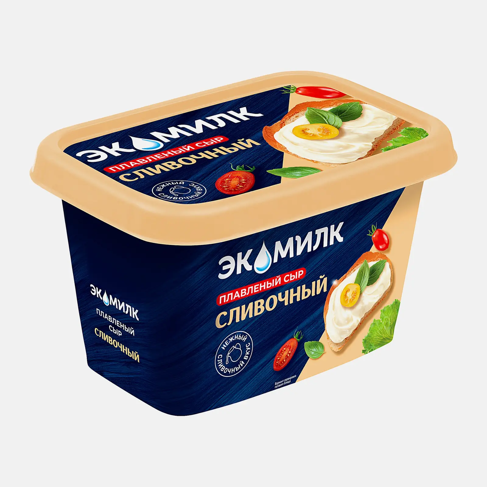 Изображение товара Плавленый сыр сливочный Экомилк 55% 350 г - высокое качество и натуральный вкус