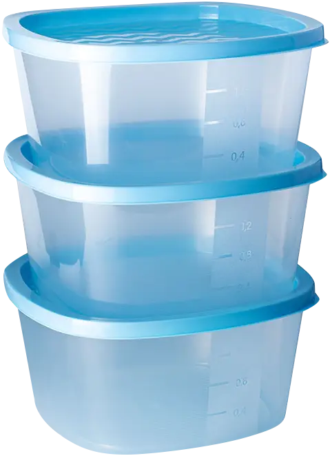 Изображение товара Набор квадратных контейнеров Спецторг 900мл 3шт пищевой пластик