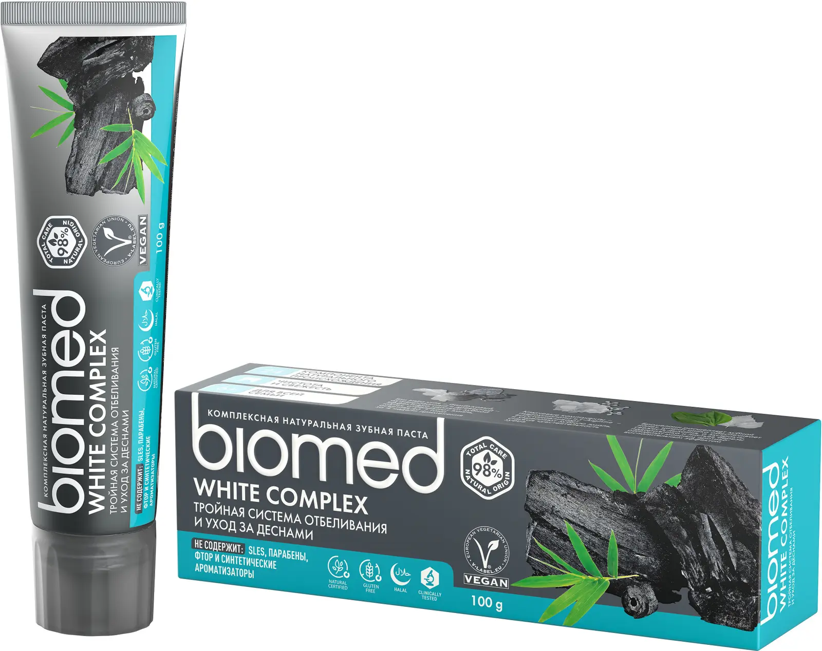 Зубная паста Biomed White Complex Антибактериальная отбеливающая 100г