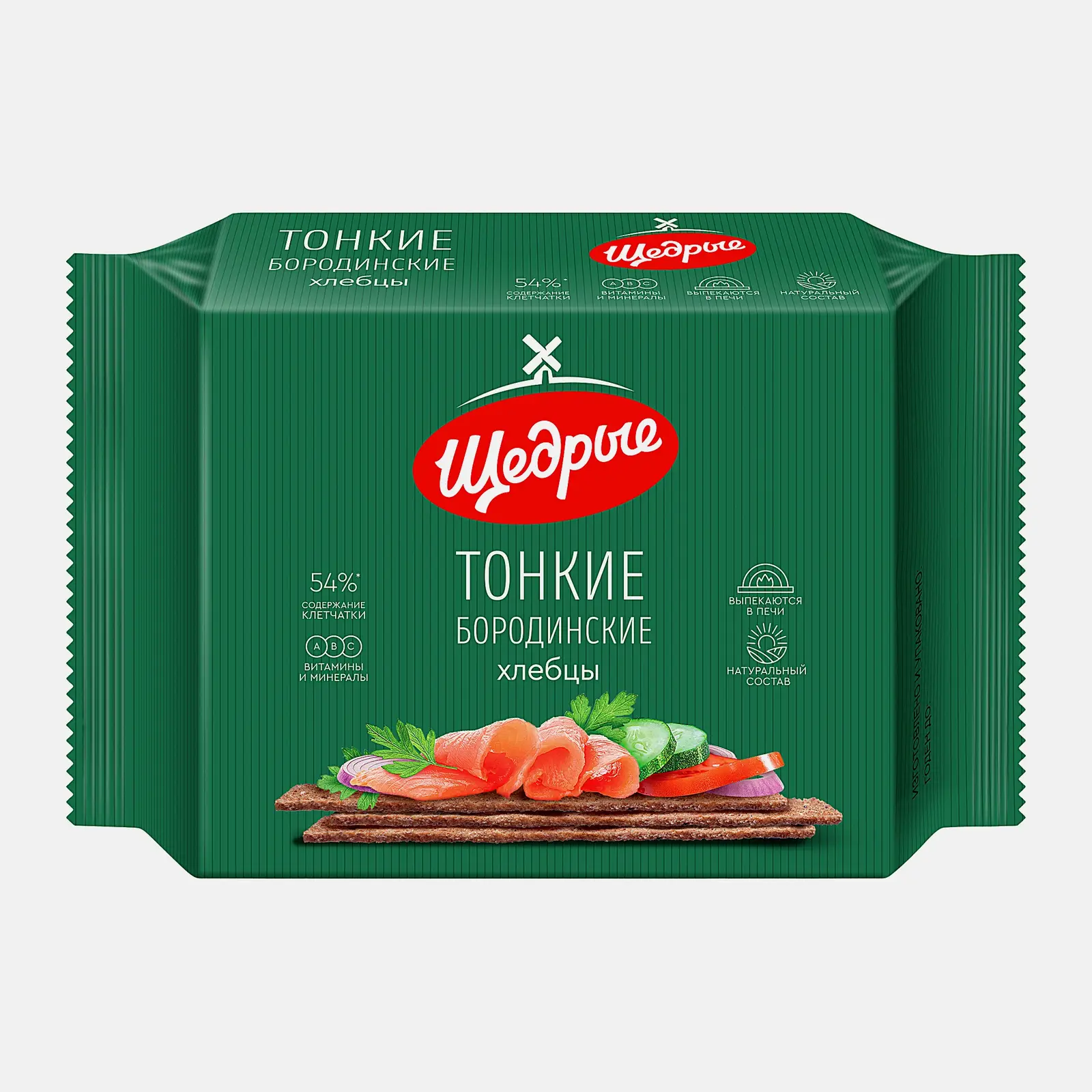 Изображение товара Хлебцы Бородинские тонкие Щедрые 170г - натуральный продукт