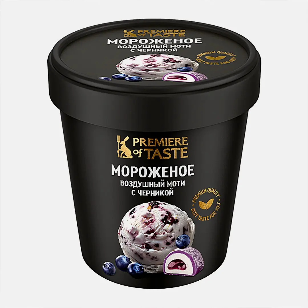 Мороженое Воздушный моти с черникой Premiere of taste 8% 360г - фото 5