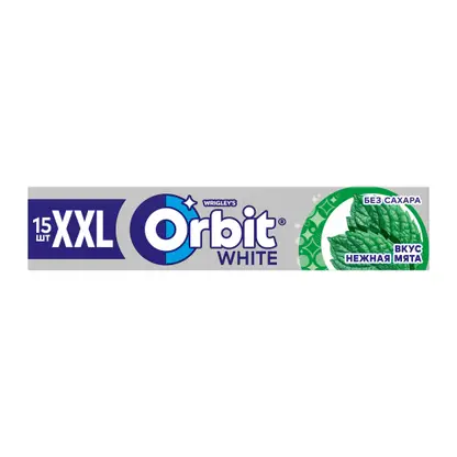 Изображение товара Жевательная резинка Orbit White XXL Нежная мята без сахара 20.4г