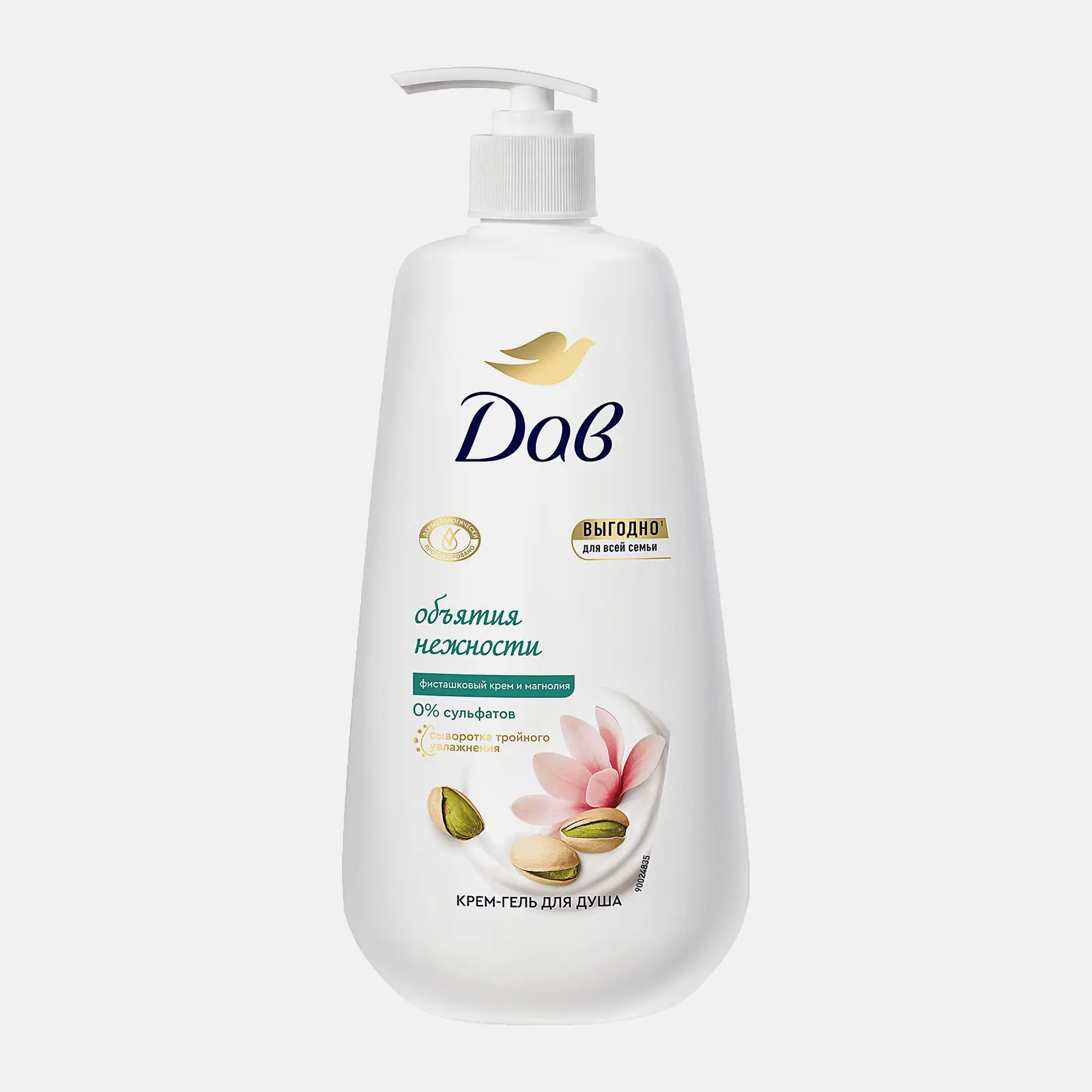 Крем-гель для душа Дав Для всей семьи Фисташковый крем и магнолия 610мл