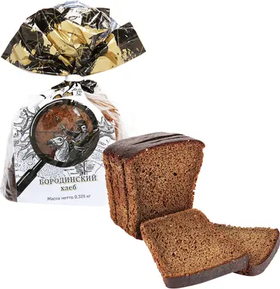 Изображение товара Хлеб Бородинский ржаной пшеничный нарезанный ХК Пеко 350г
