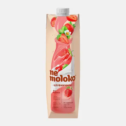 Напиток соевый с клубникой безлактозный Nemoloko 1% 1л