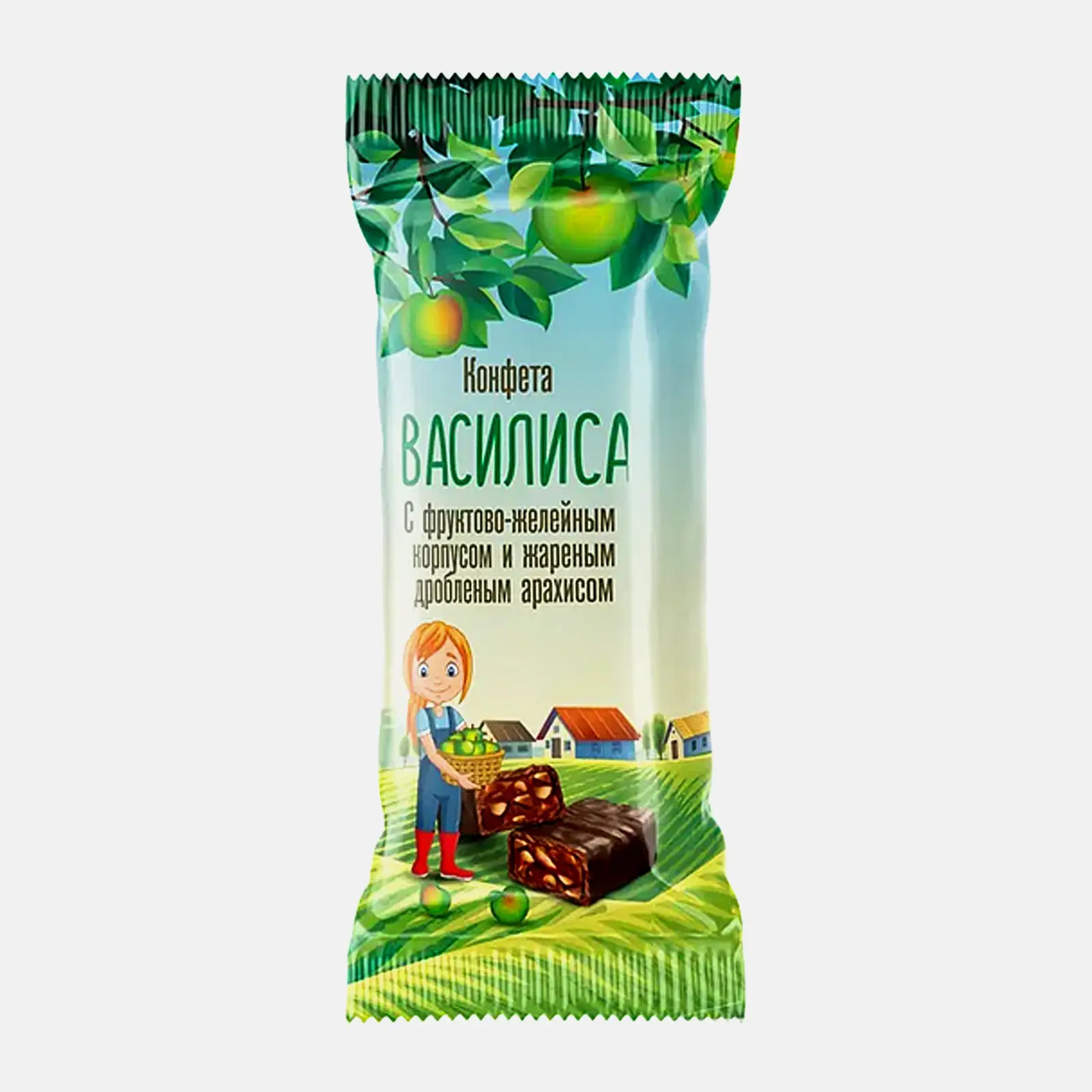Изображение товара Конфеты Василиса жареный арахис и фруктовое желе 0.3 кг Кондитер Кубани