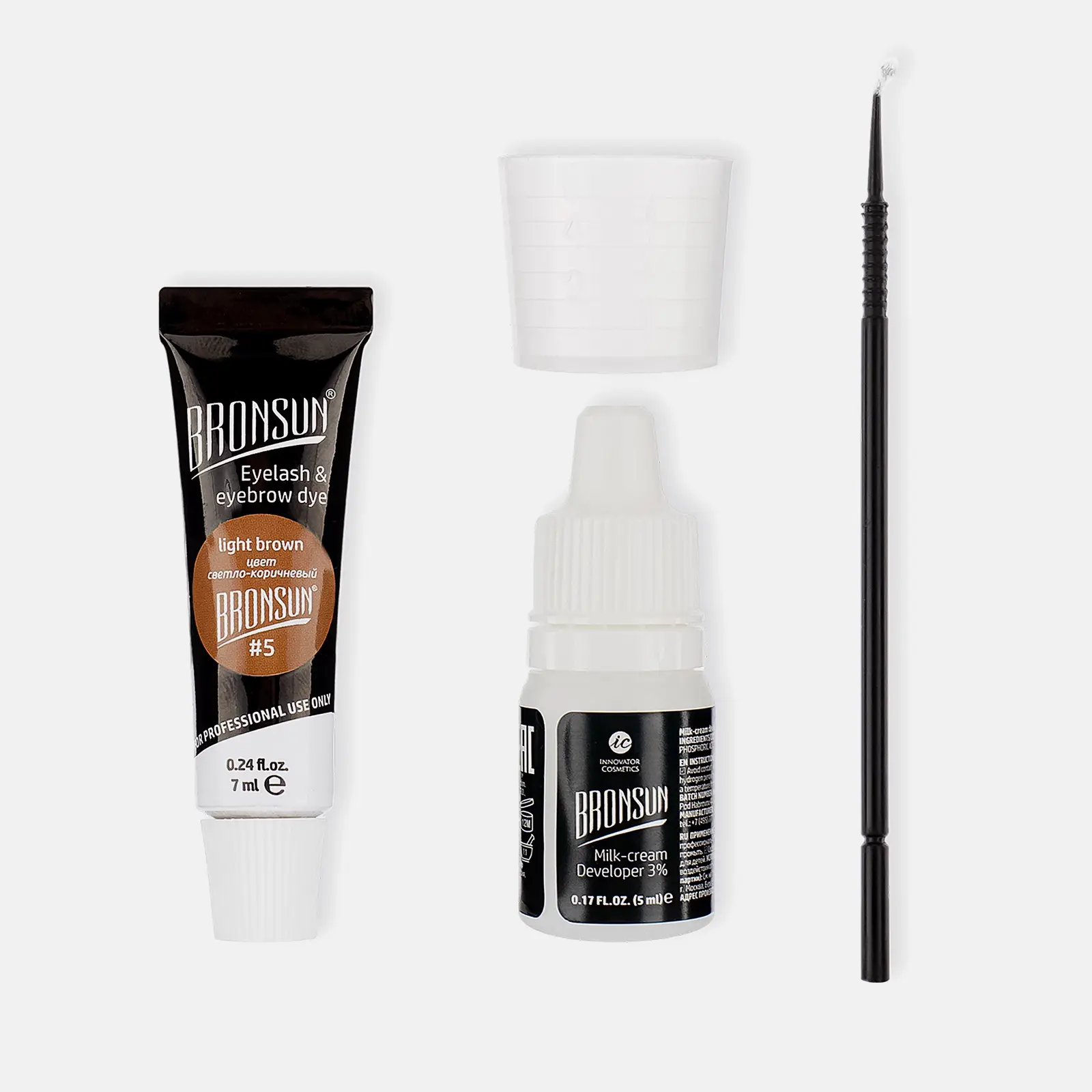 Набор для домашнего окрашивания бровей Bronsun цвет Светло-коричневый №5 33г