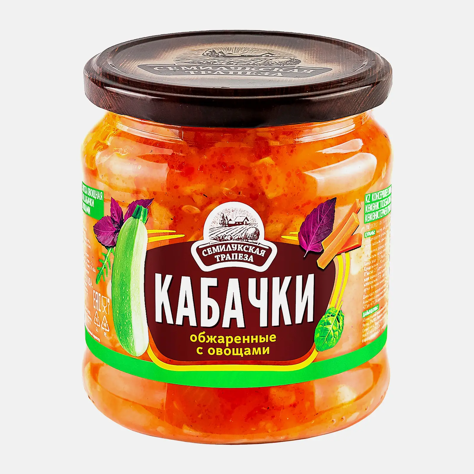 Изображение товара Закуска Семилукская трапеза Кабачки обжаренные с овощами 460г