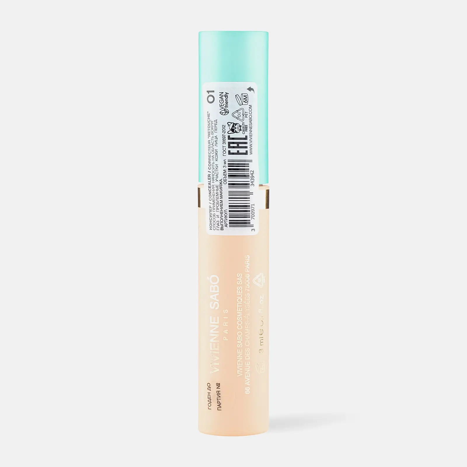 Консилер Vivienne Sabo Retouche тон 01 