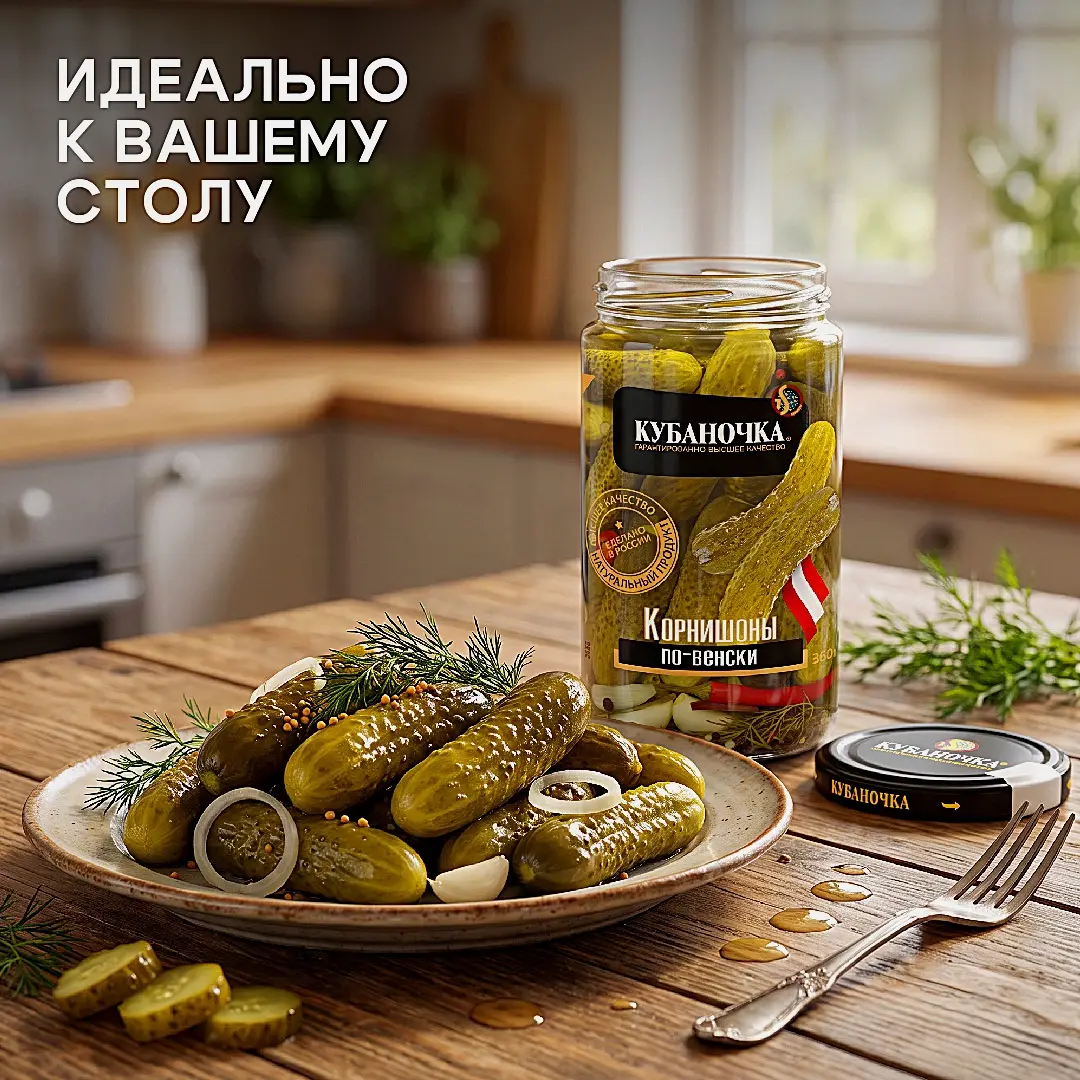Корнишоны маринованные по-венски Кубаночка 360г - фото 4