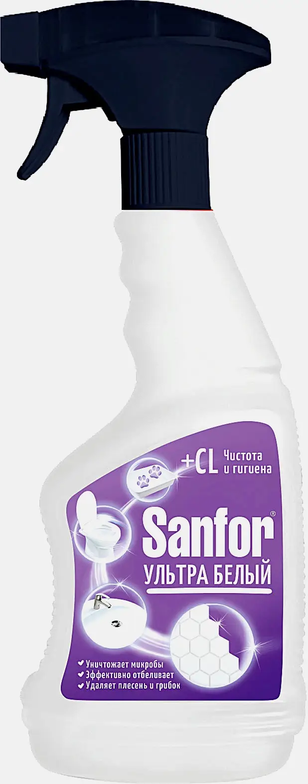 Средство чистящее для сантехники Sanfor Ультра белый 500мл