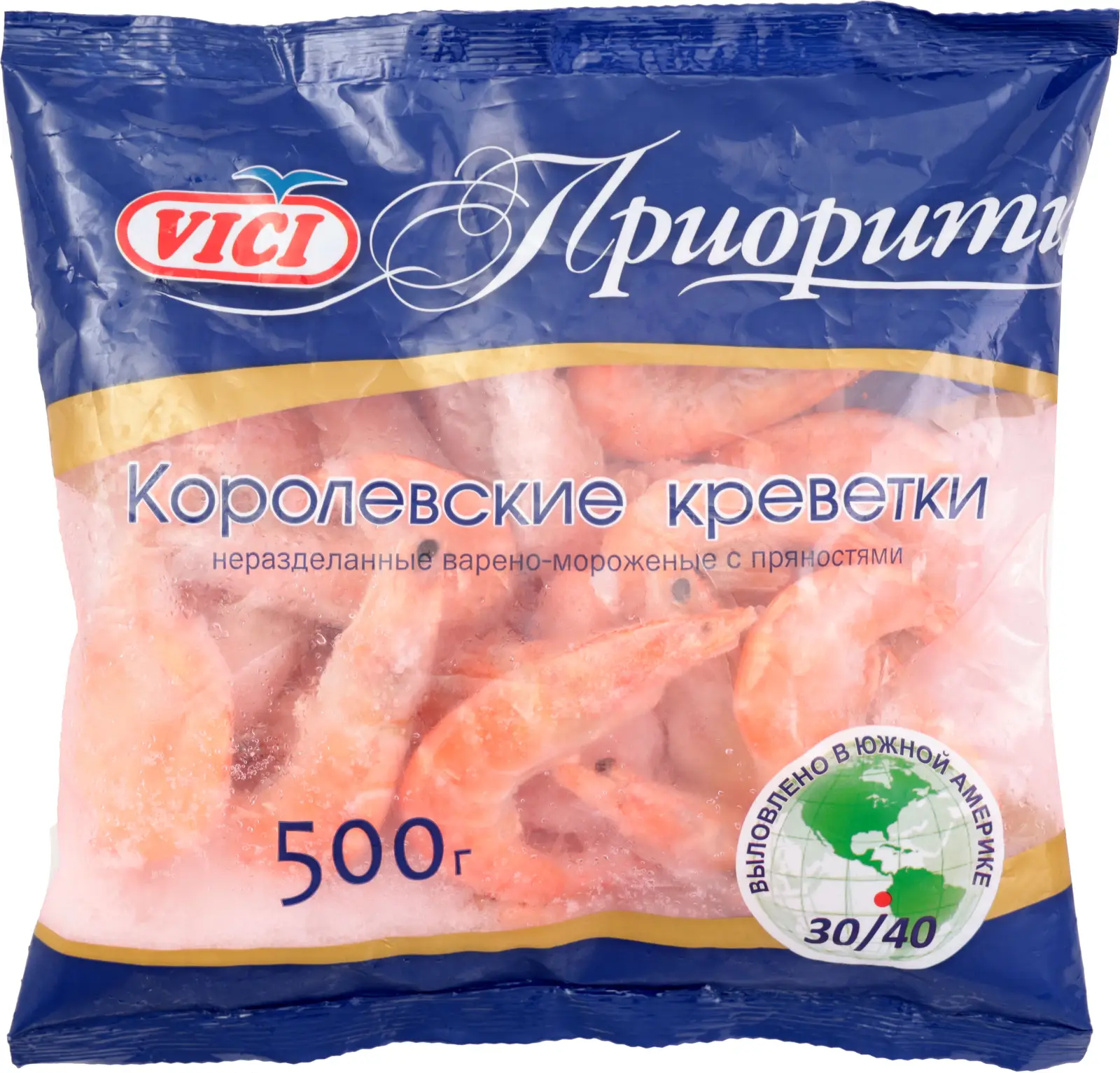 Изображение товара Креветки Королевские Vici 500г свежие и вкусные морепродукты