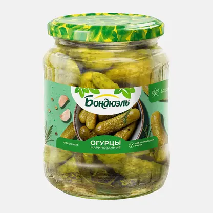 Огурцы Bonduelle маринованные 6-9см 680г