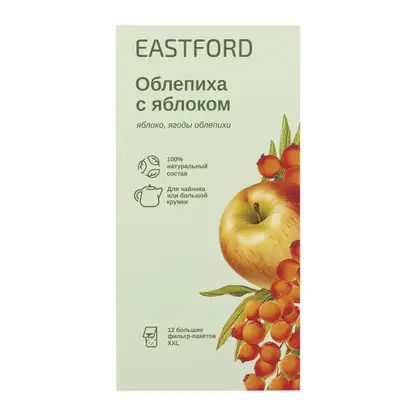 Изображение товара Напиток чайный Eastford облепиха яблоко 12пак 72г