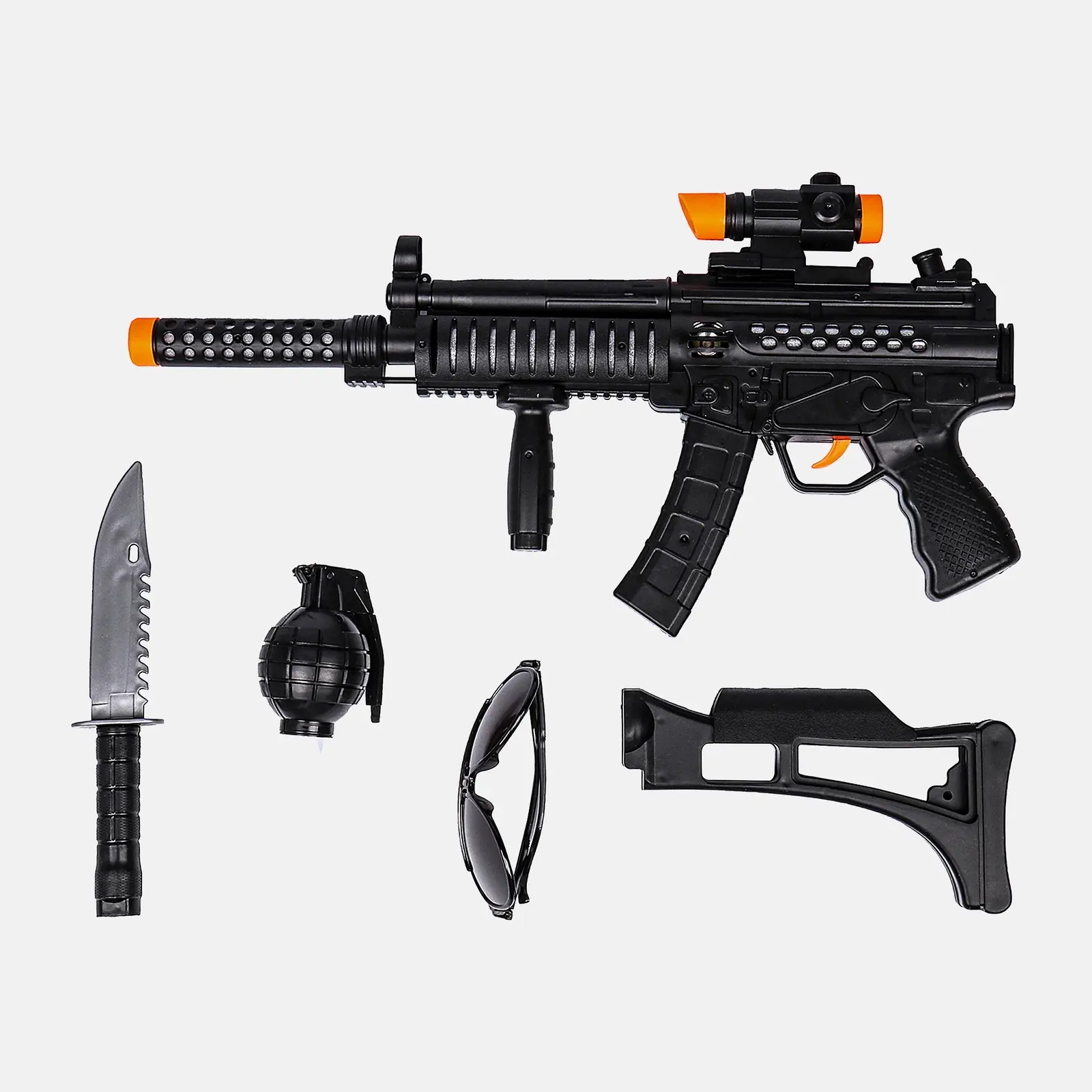 Изображение товара Игрушечный бластер со светом и звуком 40 см аксессуары