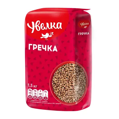 Изображение товара Крупа гречневая ядрица быстроразваривающаяся Увелка 1.5кг