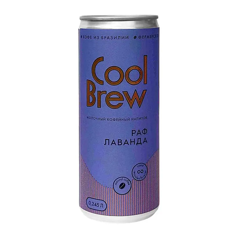 Изображение товара Напиток молочный кофейный Coolbrew Раф лаванда 5% 245мл