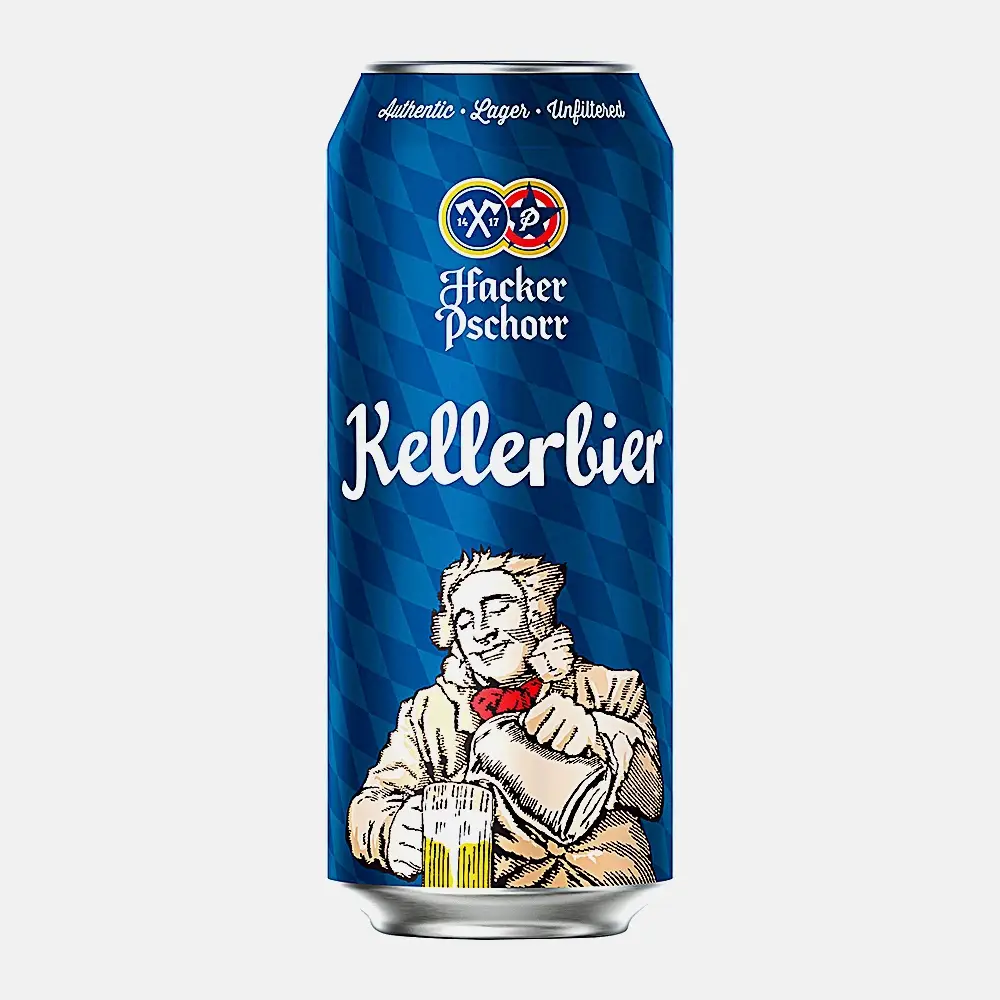 Светлое нефильтрованное пастеризованное пиво Hacker Pschorr Kellerbier 5.5% 500мл