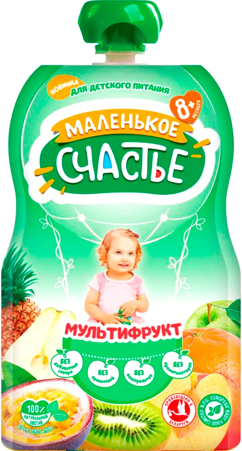 Изображение товара Пюре детское Маленькое счастье мультифрукт с 8 мес 90г