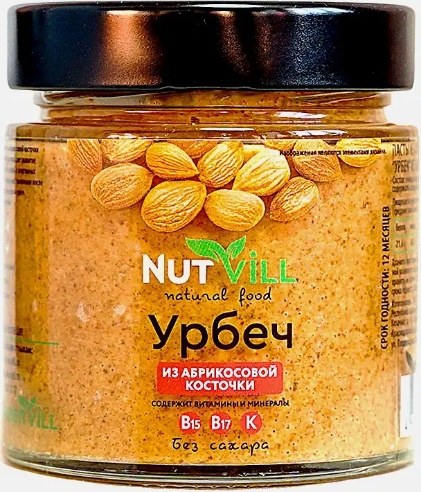 Урбеч из абрикосовой косточки Nutvill 180г Урбеч из абрикосовой косточки Nutvill 180г