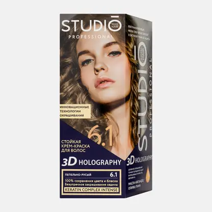 Стойкая крем-краска Studio 6.1 Пепельно-русый 115мл