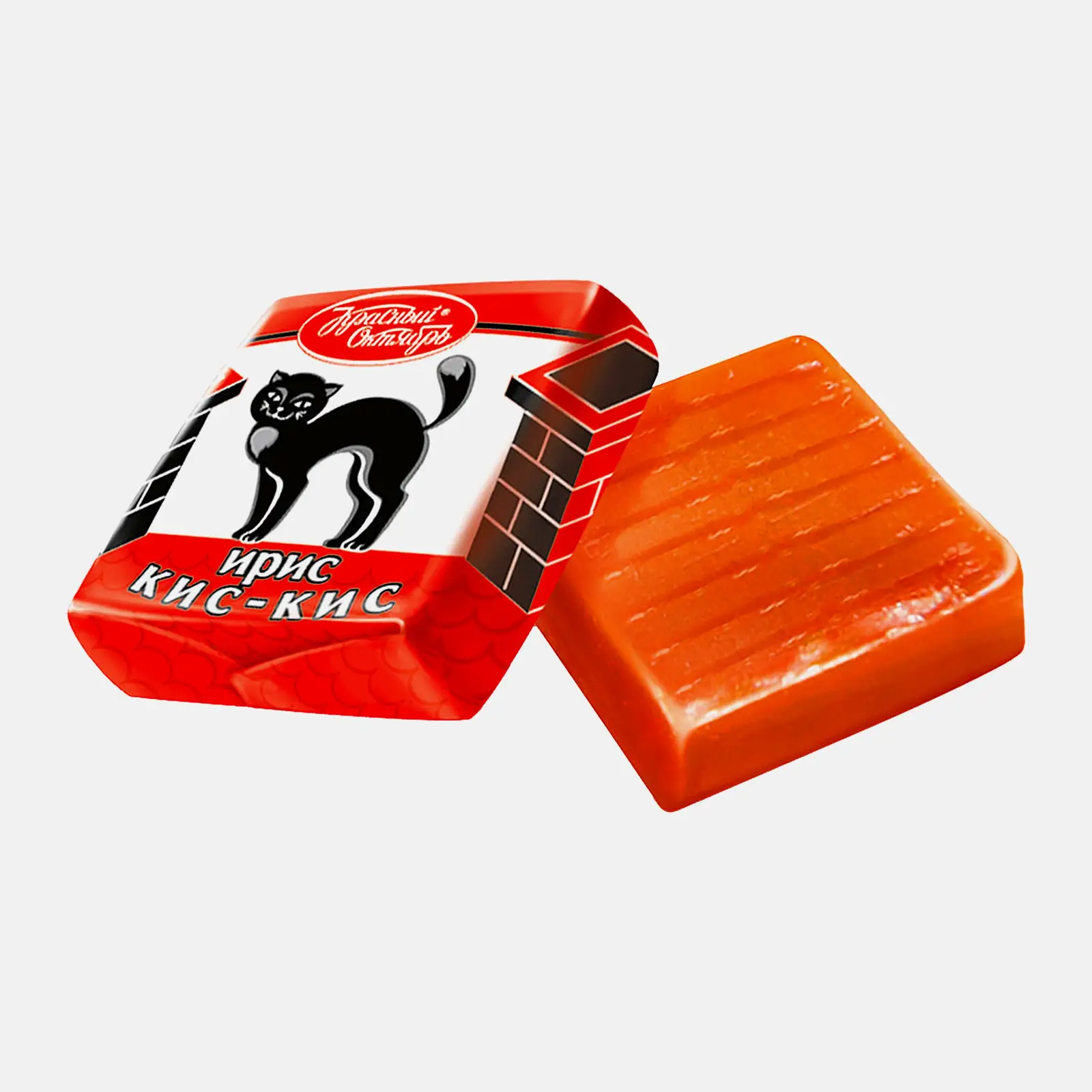 Изображение товара Конфеты ириски Красный Октябрь Ирис Кис-Кис 300 г - классический сливочный вкус