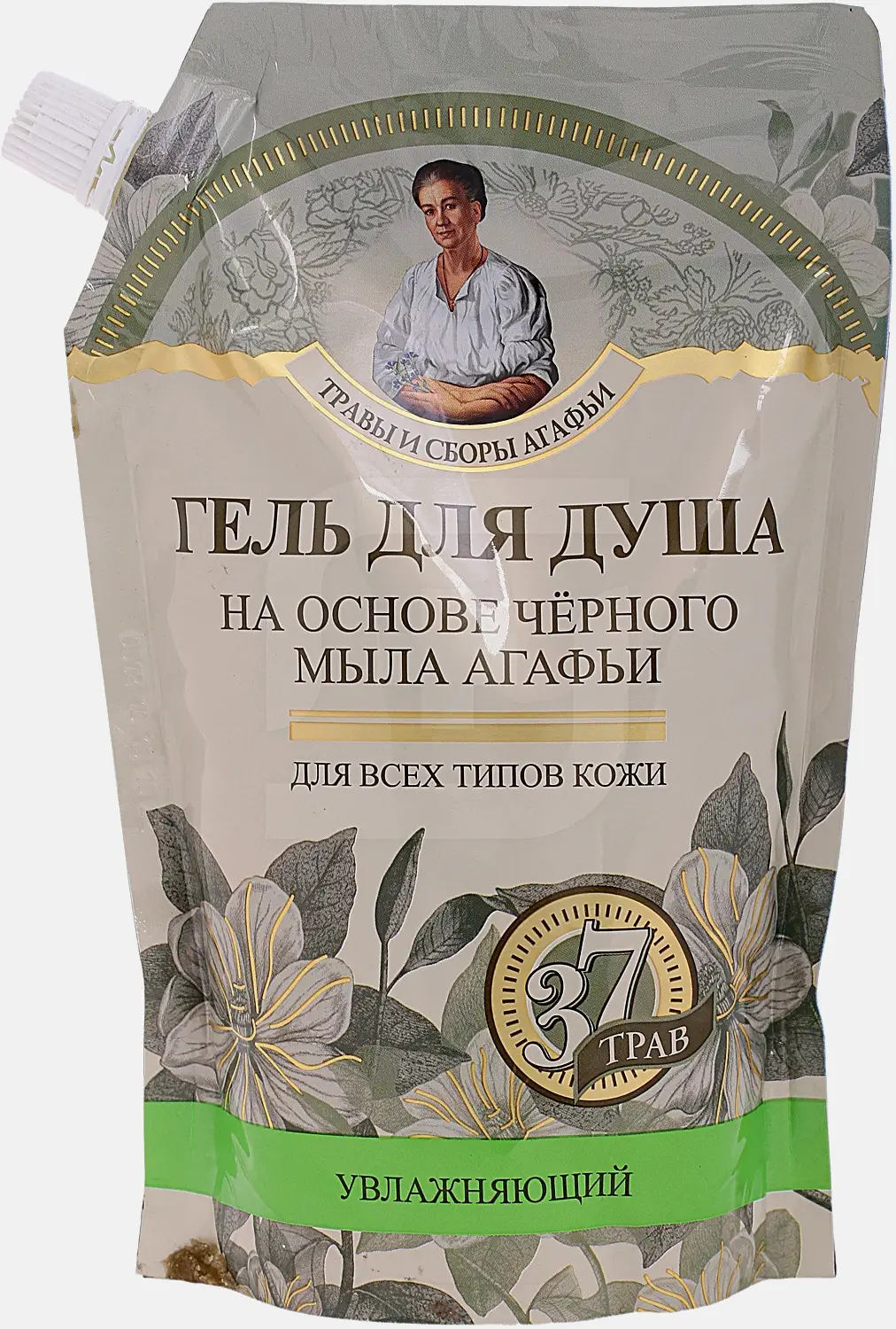 Гель для душа Травы и сборы Агафьи на основе черного мыла 500мл