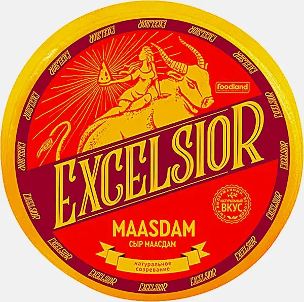 Сыр Радость вкуса Excelsior Маасдам 45% весовой - фото 2