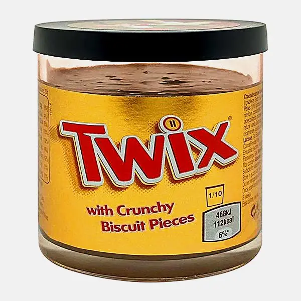 Изображение товара Шоколадная паста Twix 200 г с кусочками печенья и орехами