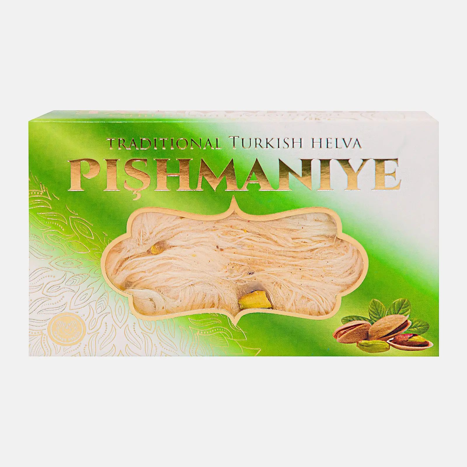 Изображение товара Восточная сладость с фисташками Pismaniye 80г — традиционный десерт из пшеничной муки