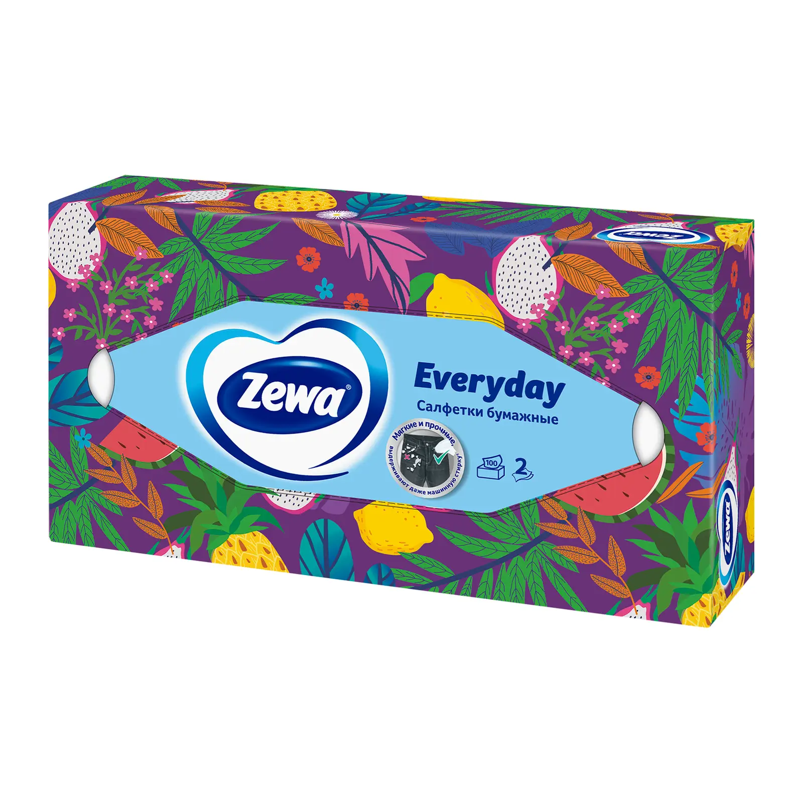 Салфетки бумажные Zewa Everyday 2 слоя 100шт