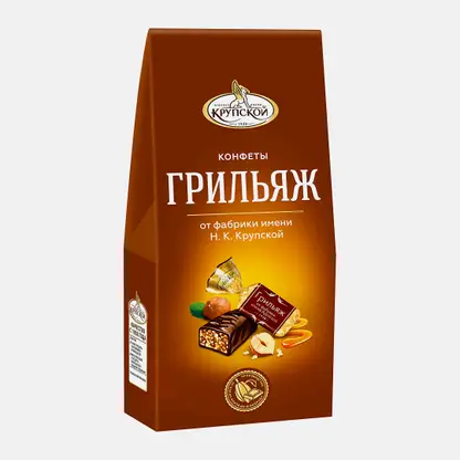Конфеты Грильяж глазированные КФ Крупской 146г