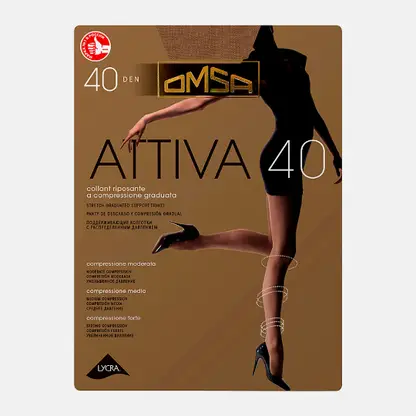 Колготки женские Omsa Attiva 40 бежевые р.3