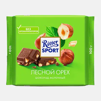 Шоколад Молочный Лесной орех Ritter Sport 100г