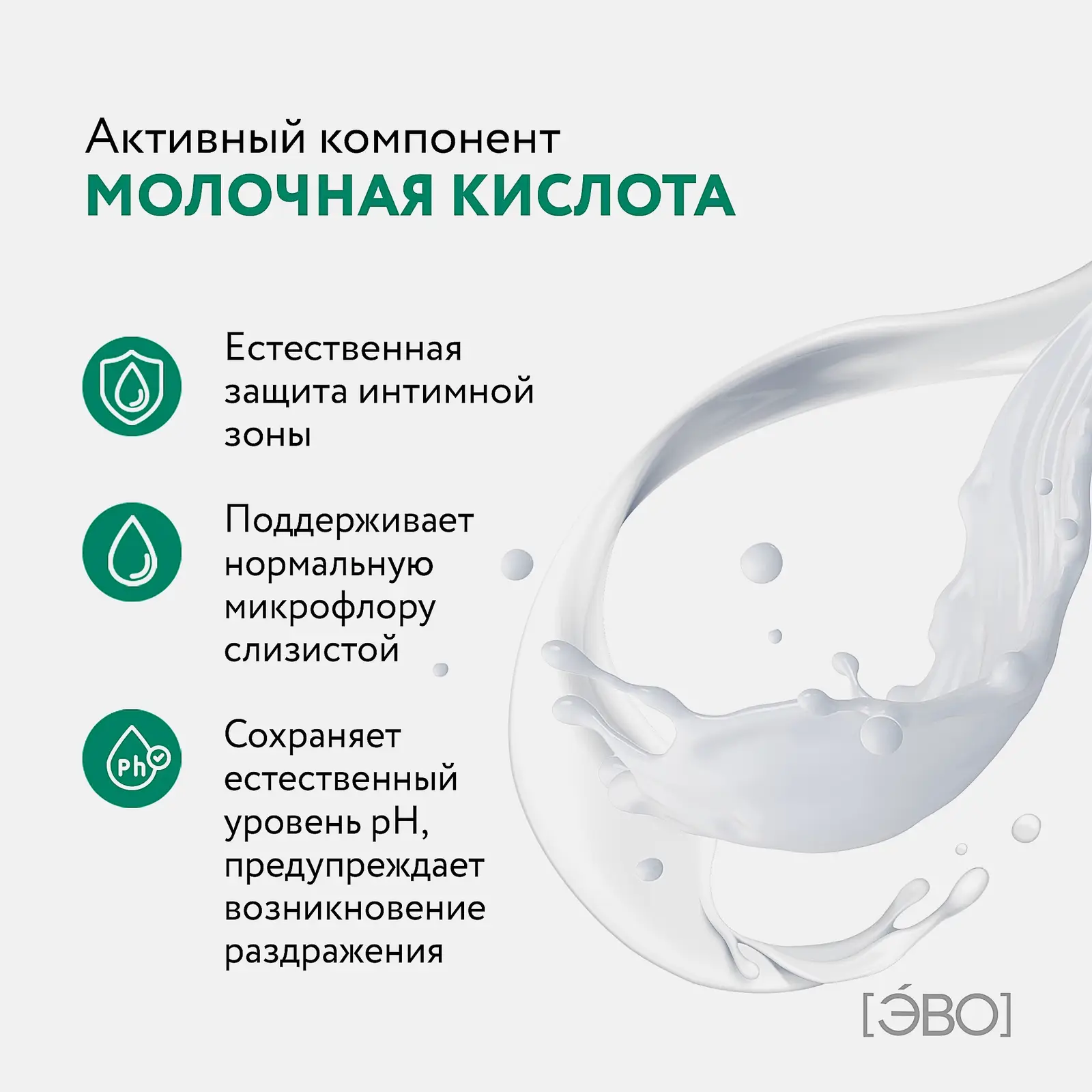 Мыло для интимной гигиены Evo Intimate рН 5.2 молочная кислота 250мл