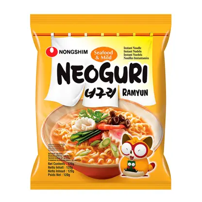 Изображение товара Лапша быстрого приготовления Nongshim Неогури 120г с морскими словами и специями