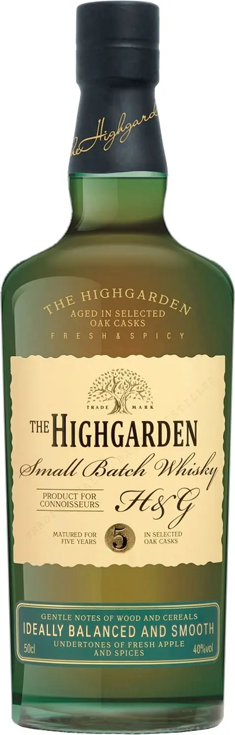 Изображение товара Виски Highgarden зерновой 5 лет 40% 500 мл