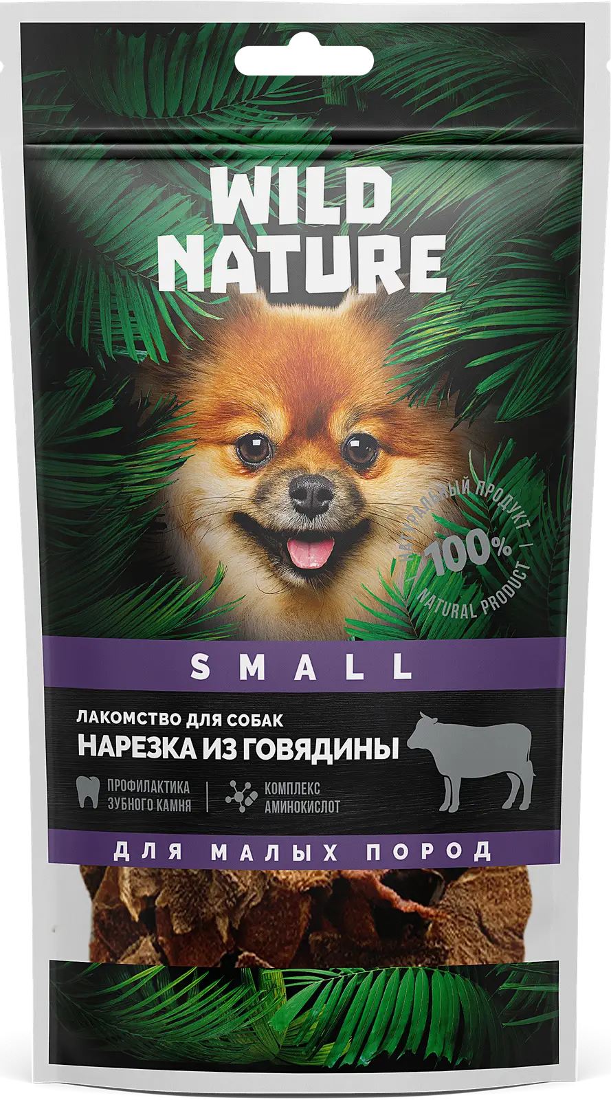 Лакомство для собак из говядины Wild Nature 55г Лакомство для собак из говядины Wild Nature 55г