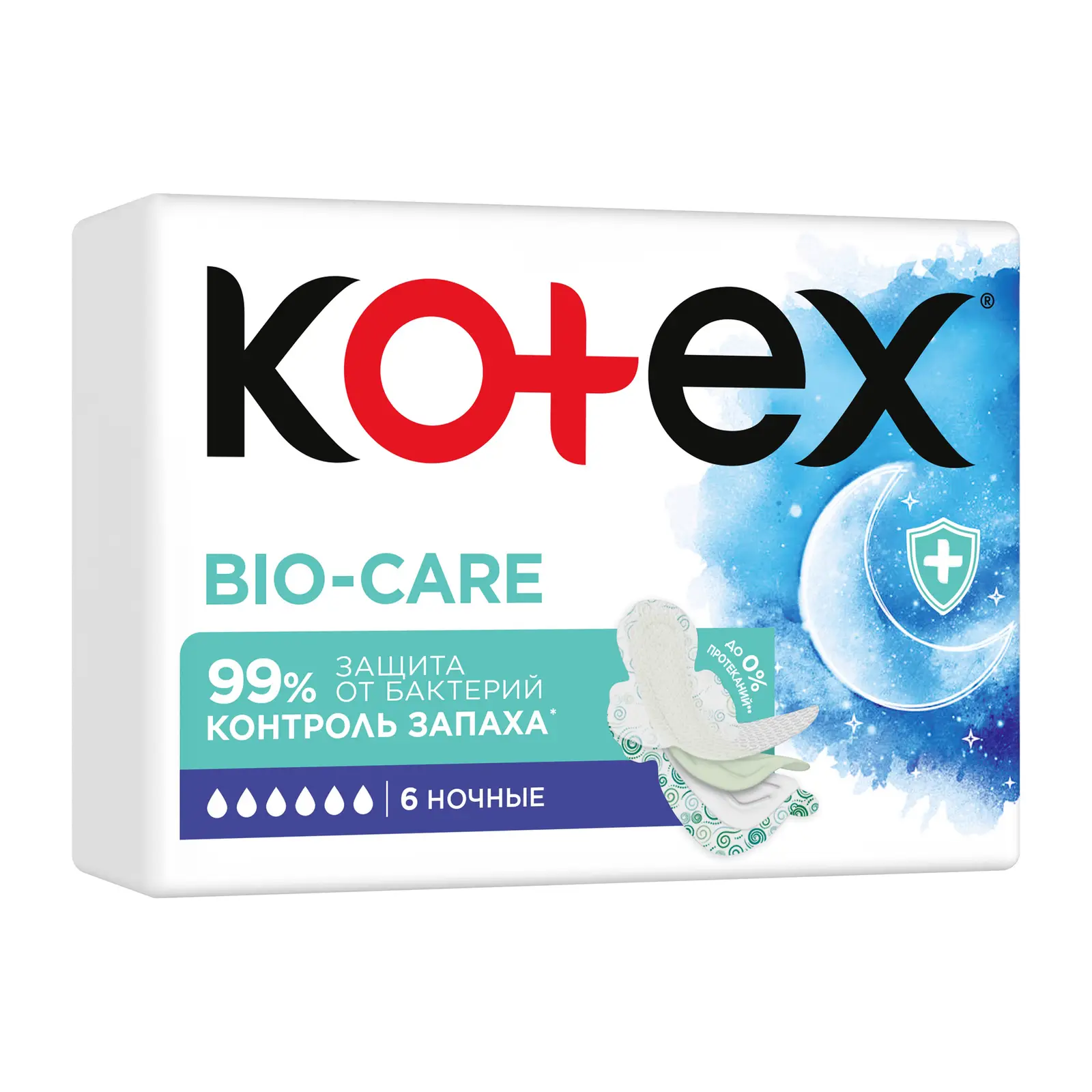 Прокладки Kotex Bio-Care Ночные 6шт