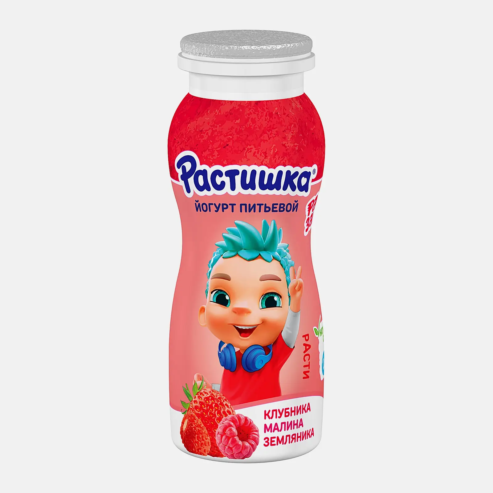Изображение товара Йогурт питьевой Растишка Земляника 1.6% 90г