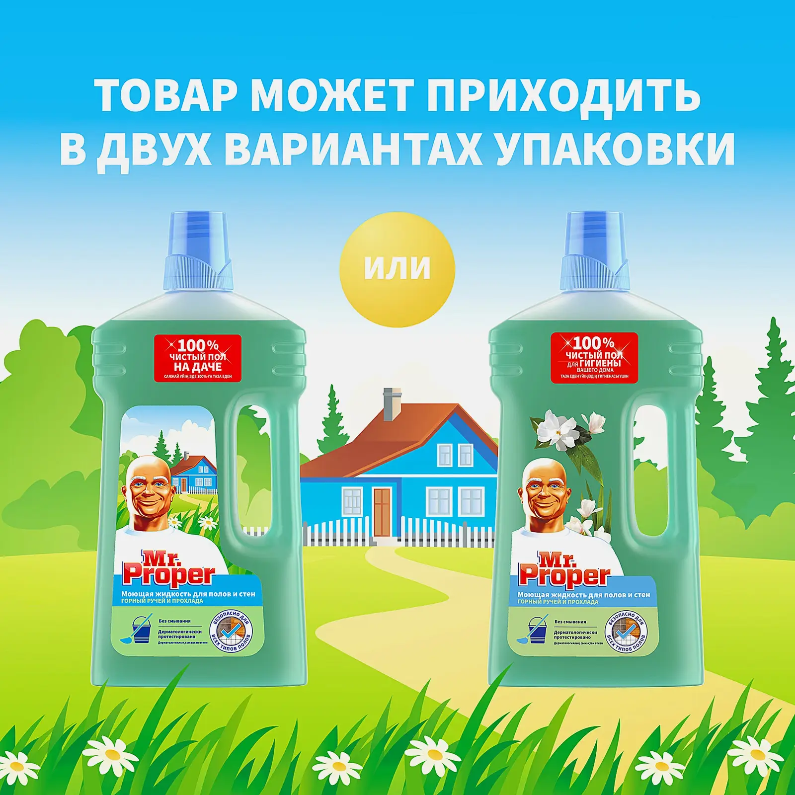 Моющее средство для полов и стен Mr.Proper Горный ручей 1л - фото 4
