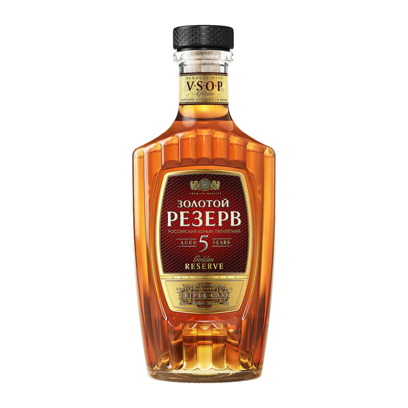 Изображение товара Коньяк Золотой резерв 5 лет 42% 500мл - элитный выдержанный напиток