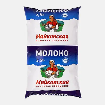 Молоко Майкопское пастеризованное 2.5% 900мл