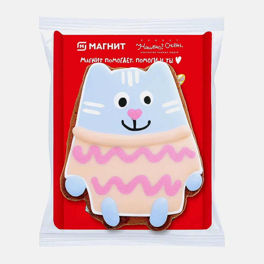 Изображение товара Пряник Добрый Наивно Очень 70 г натуральное лакомство со специями и глазурью