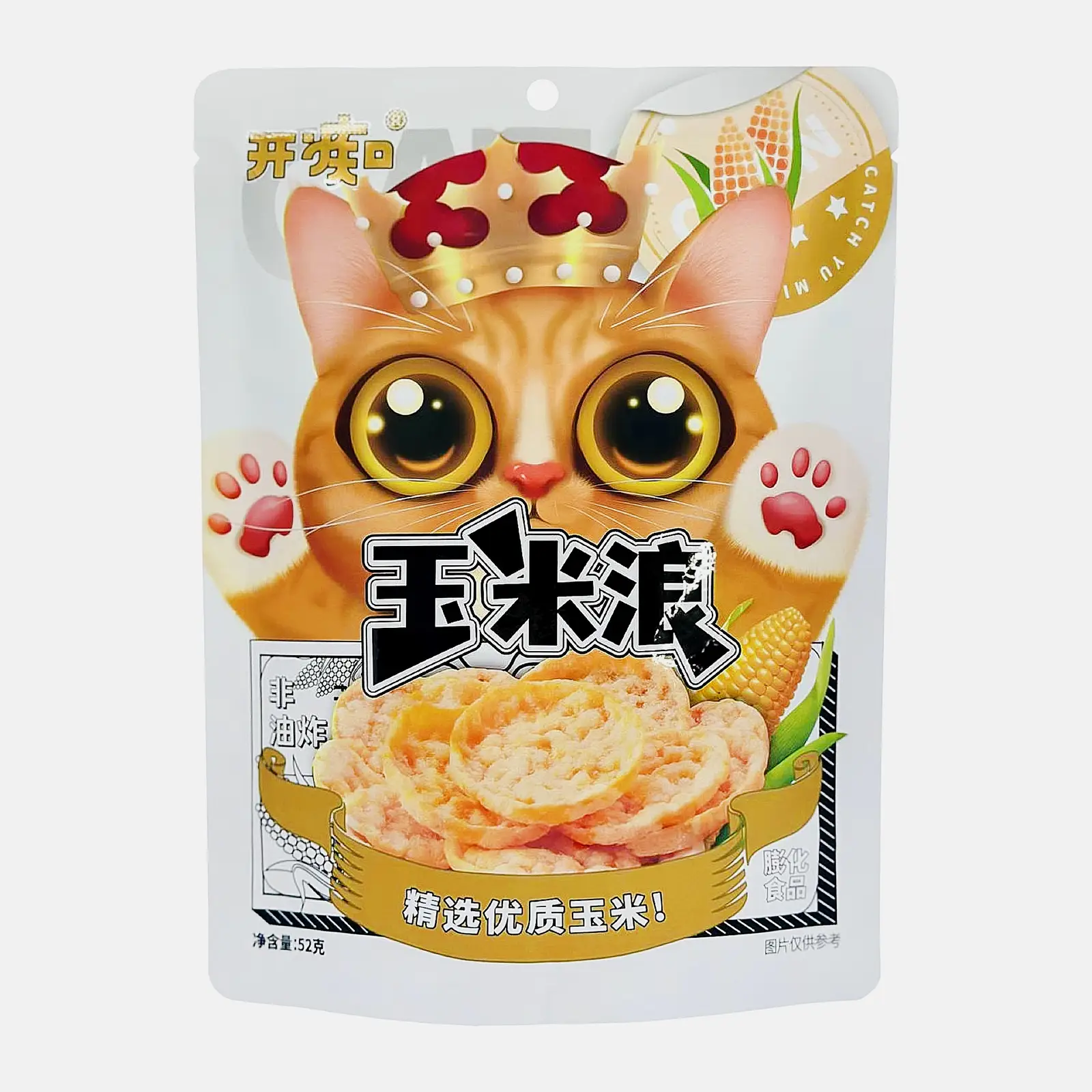 Изображение товара Кукурузные чипсы оригинальные Catch Yu Mi 52г с натуральным вкусом