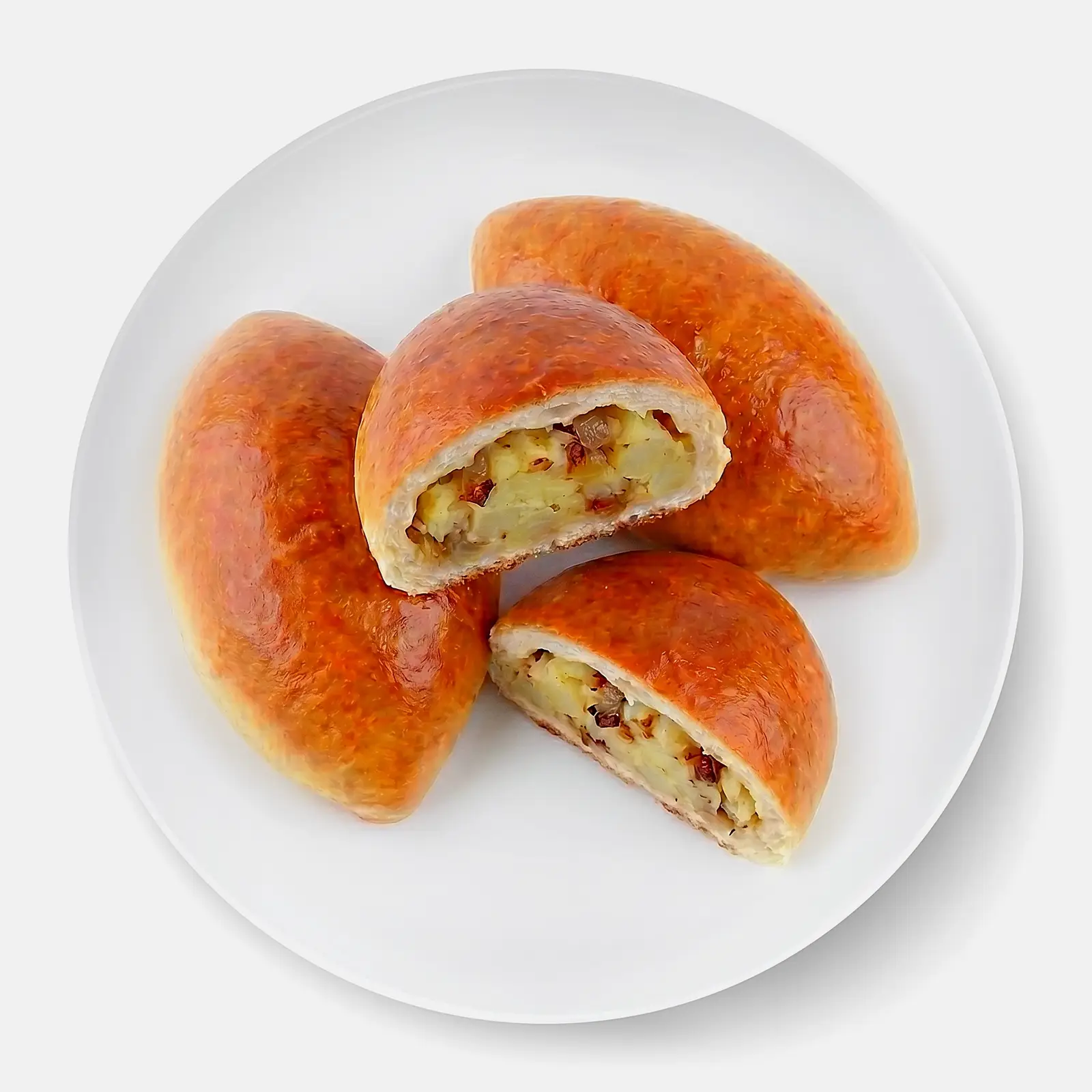 Пирожок печеный с начинкой из картофеля и лука 70г