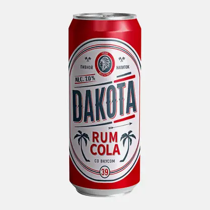 Пивной напиток со вкусом рома и колы Dakota 7% 430мл